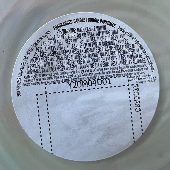 NWOT Anthropologie | Capri Blue Giant Volcano Candle - Picture 5 of 5